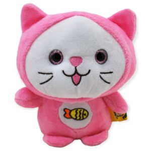 gato de peluche blanco pijama rosa