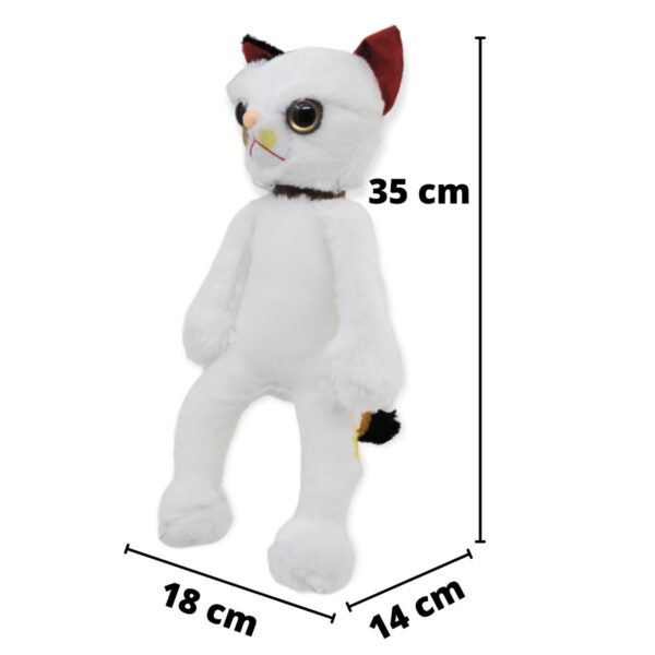 gato de peluche enojado blanco 2