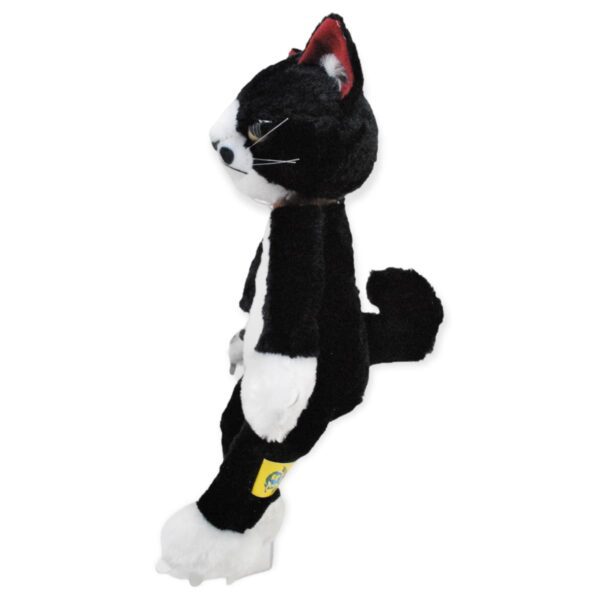 gato de peluche enojado blanco y negro 3