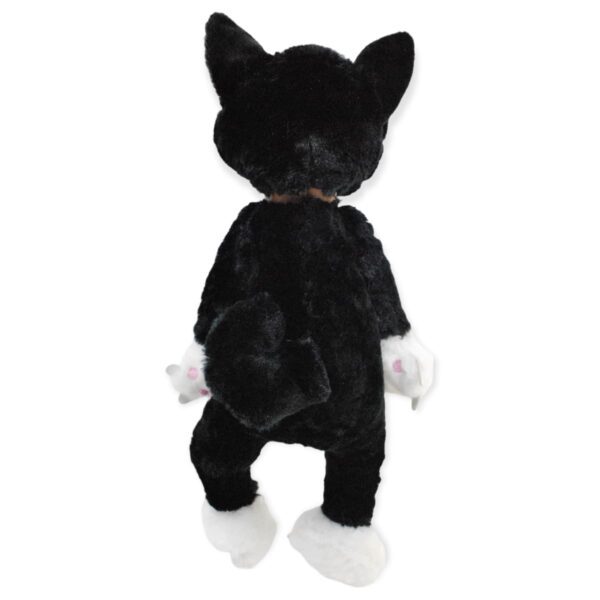 gato de peluche enojado blanco y negro 4