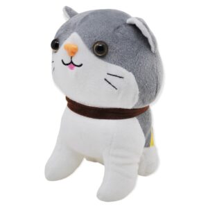 gato de peluche gris 19 cm