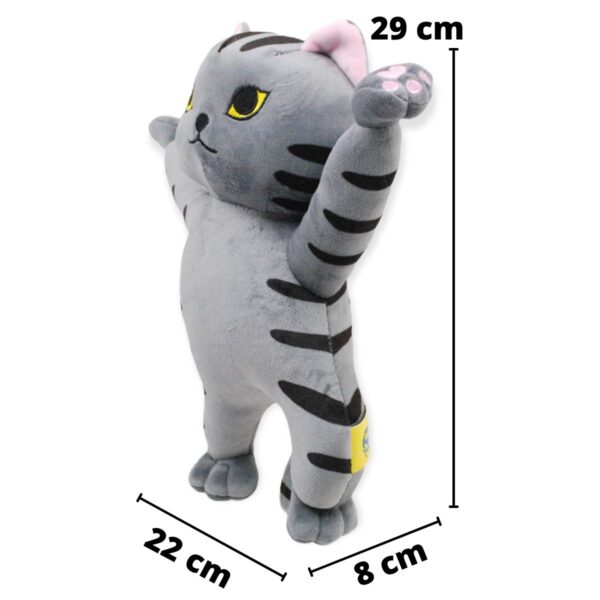 gato de peluche gris 25 cm 2