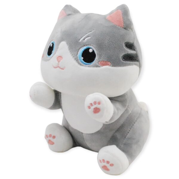 gato de peluche gris 26 cm 2