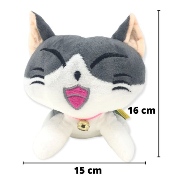 gato de peluche gris alegre 2