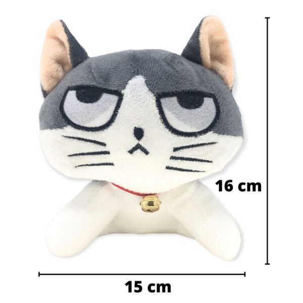 gato de peluche gris enojado 2