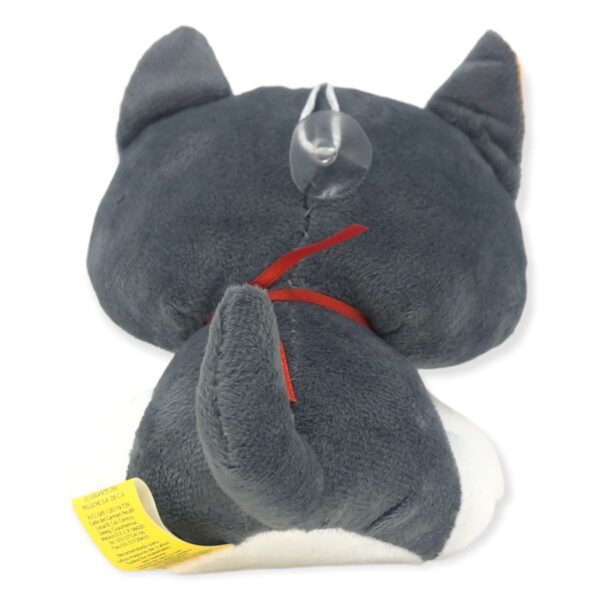 gato de peluche gris enojado 4