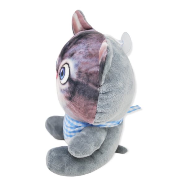 gato de peluche sorprendido gris 3