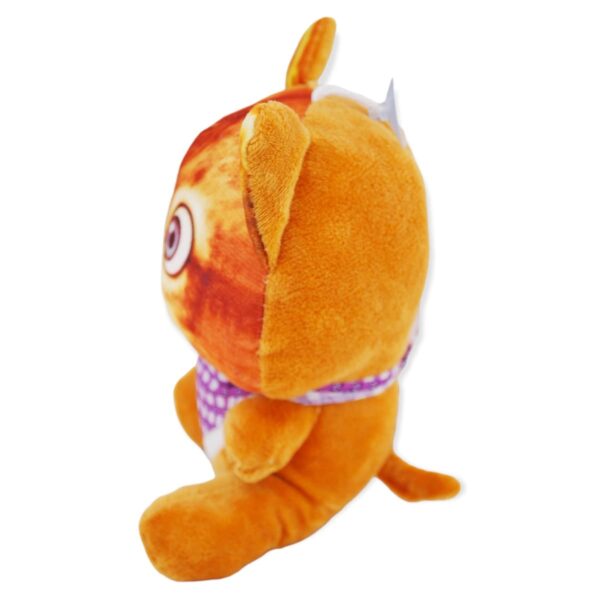 gato sorprendido de peluche naranja 3