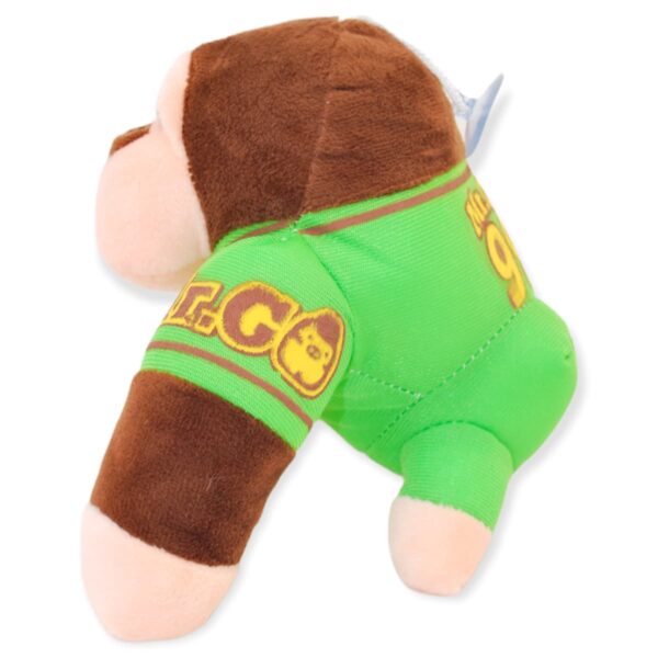 gorila de peluche café playera verde 3