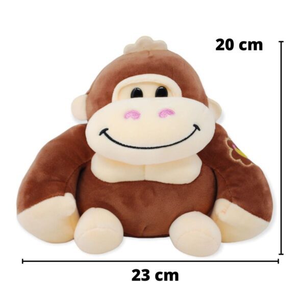 gorila de peluche café sonriente 2