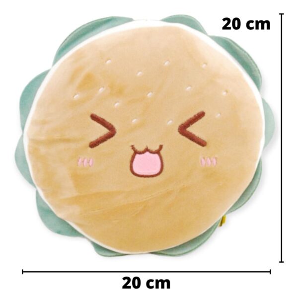 hamburguesa de peluche kawaii sonriente 2