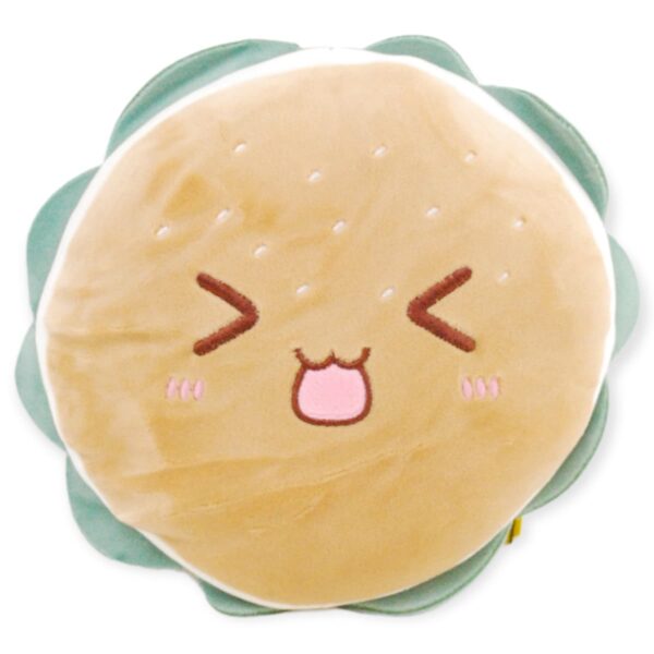 hamburguesa de peluche kawaii sonriente