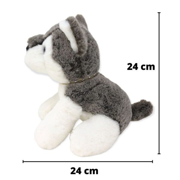 husky de peluche café 24 cm 2