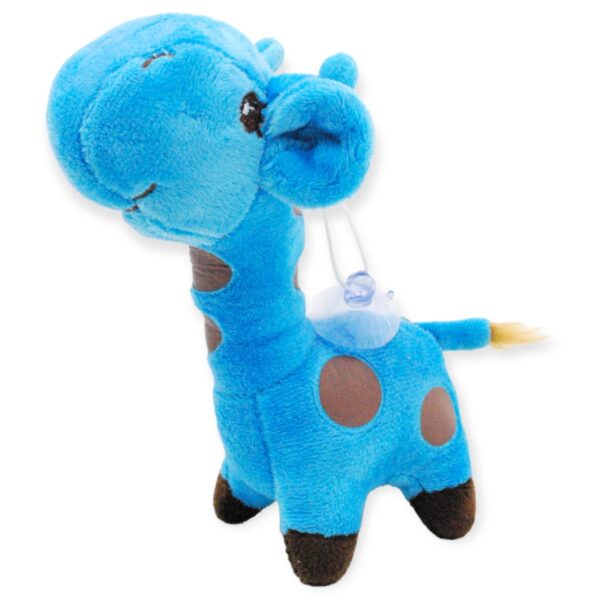 jirafa de peluche azul