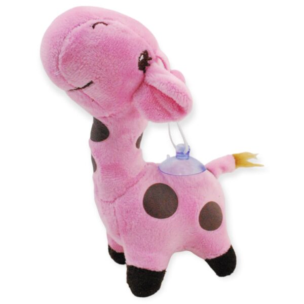 jirafa de peluche rosa