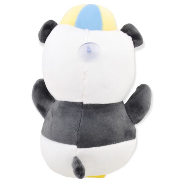 panda de peluche bebé con gorra azul y amarillo 4