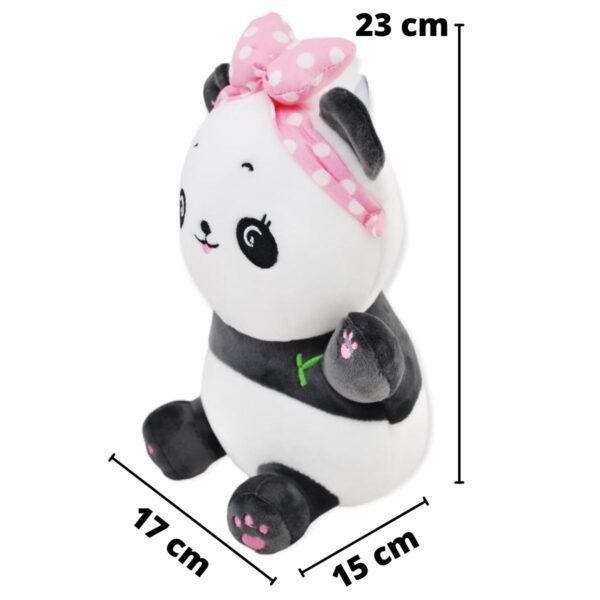 panda de peluche bebé diadema rosa 2