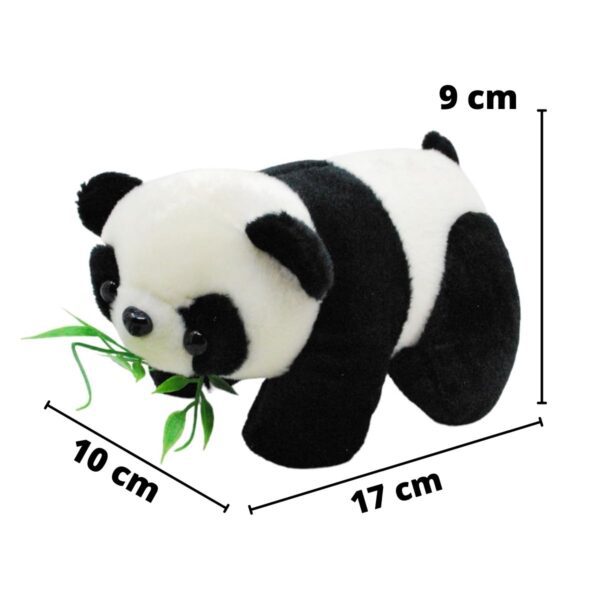 panda de peluche comiendo bambu 17 cm 2