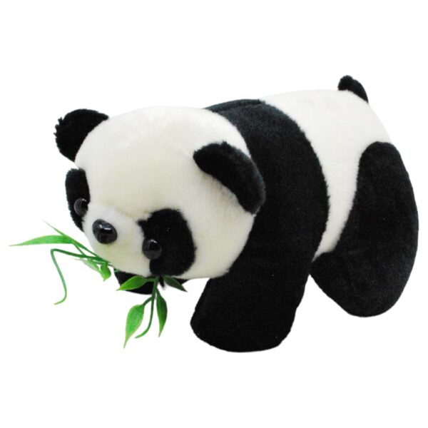 panda de peluche comiendo bambu 17 cm