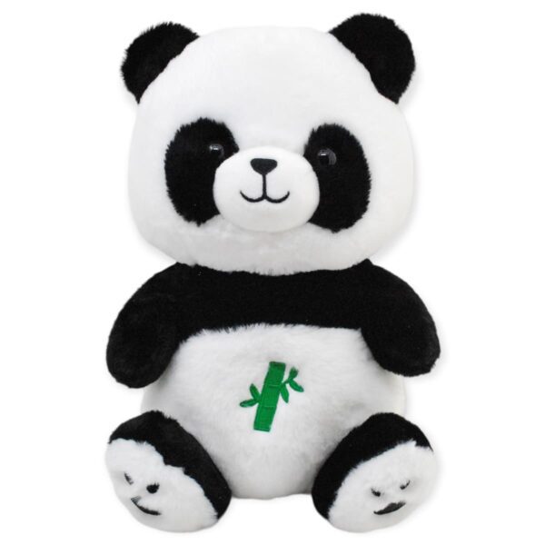 panda de peluche con bambu