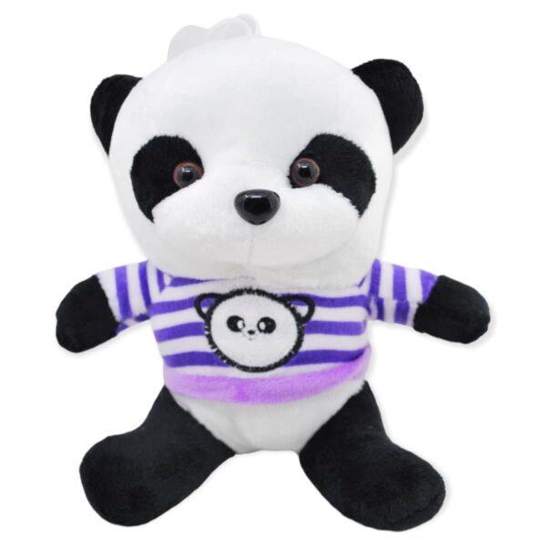 panda de peluche con sueter morado 2