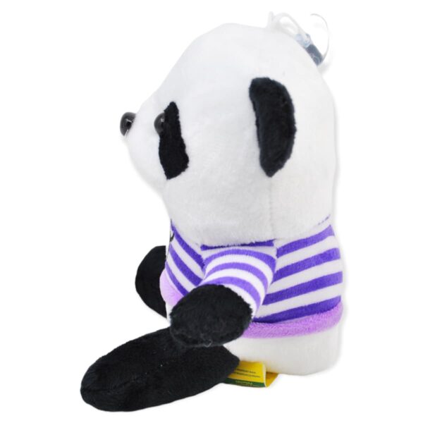 panda de peluche con sueter morado 3