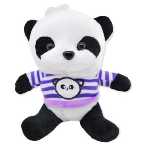 panda de peluche con sueter morado