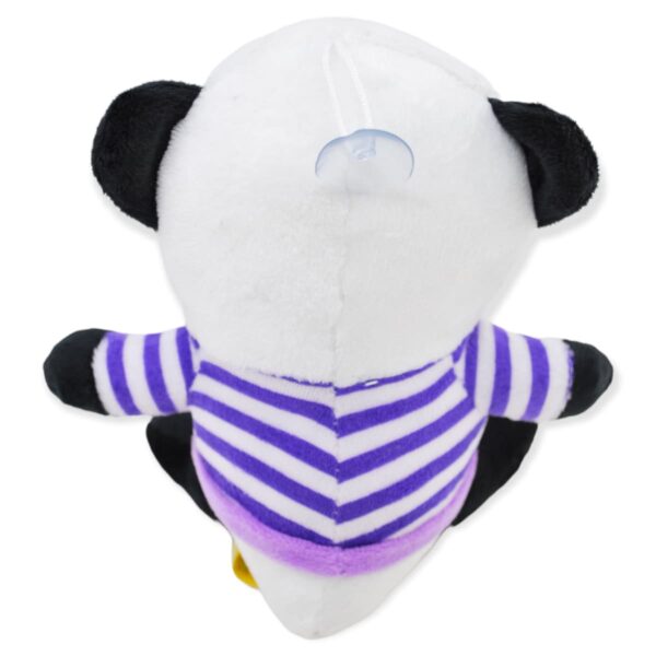 panda de peluche con sueter morado 4