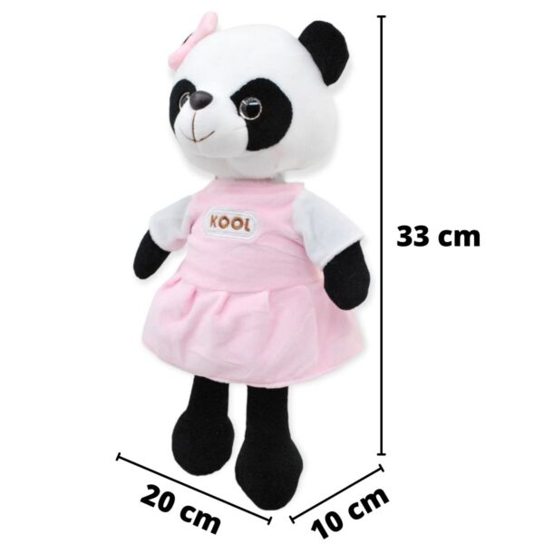 panda de peluche con vestido rosa 2