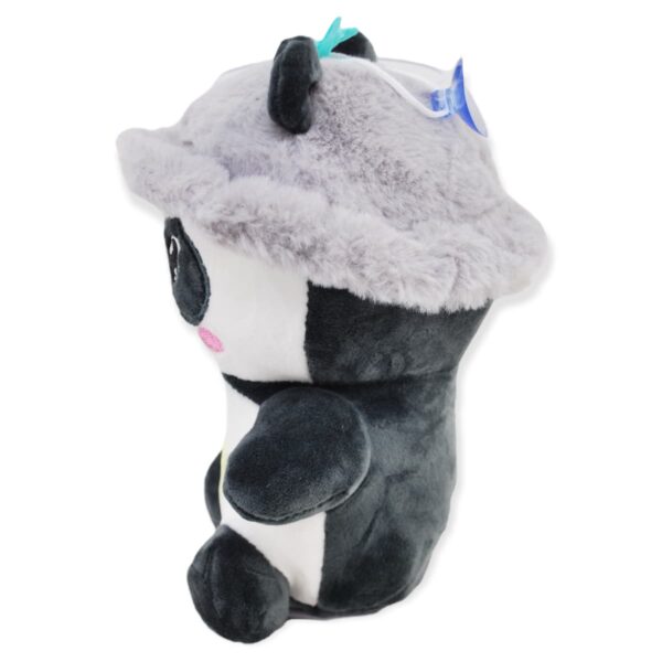 panda de peluche gorro gris 3