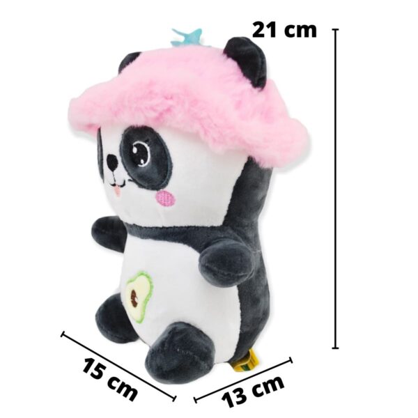 panda de peluche gorro rosa 2