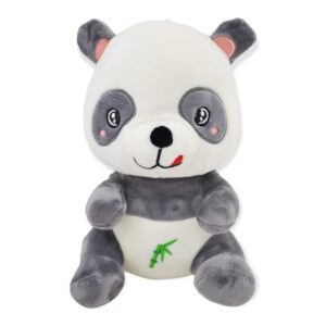 panda de peluche gris