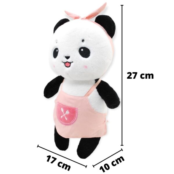 panda de peluche mandil rosa 2