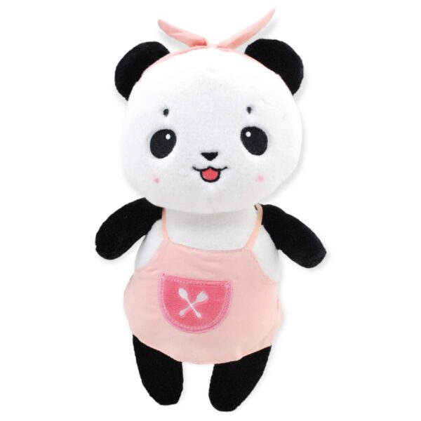 panda de peluche mandil rosa