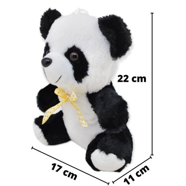 panda de peluche moño amarillo 2