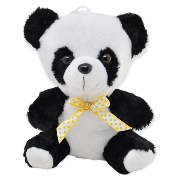 panda de peluche moño amarillo