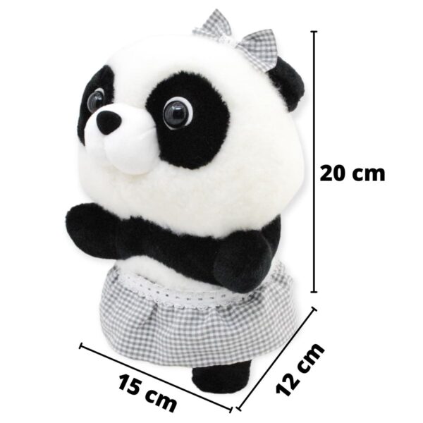 panda de peluche vestido gris 2