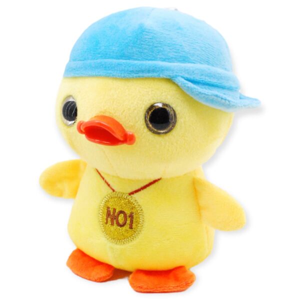 pato de peluche amarillo gorra azul 2