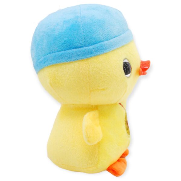 pato de peluche amarillo gorra azul 4