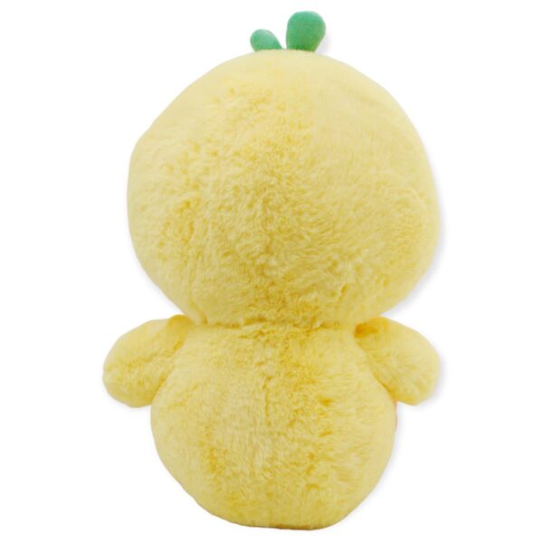 pato de peluche amarillo moño azul 4