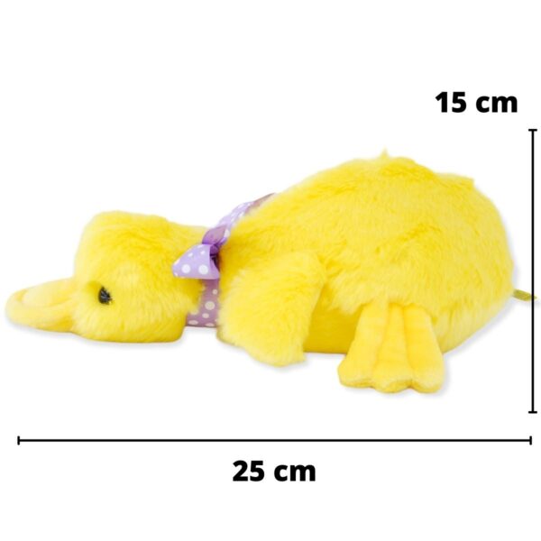 pato de peluche amarillo pañuelo morado con sonido 2