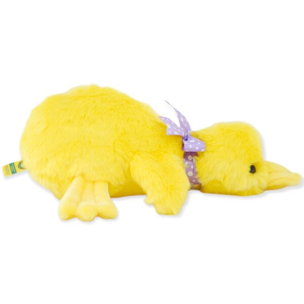 pato de peluche amarillo pañuelo morado con sonido 3