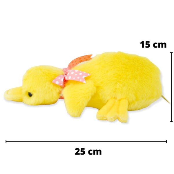 pato de peluche amarillo pañuelo rosa 2