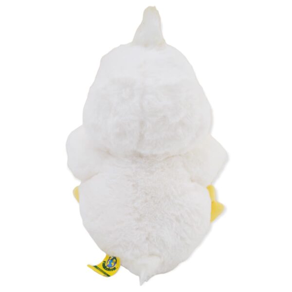 pato de peluche blanco moño verde 4