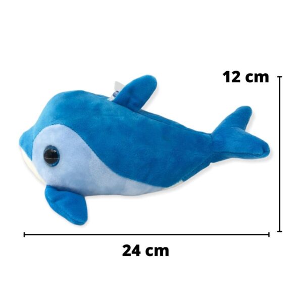 peluche de delfin azul 24 cm 2