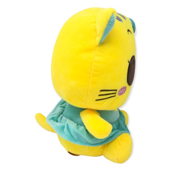 peluche de gato amarillo con azul 4