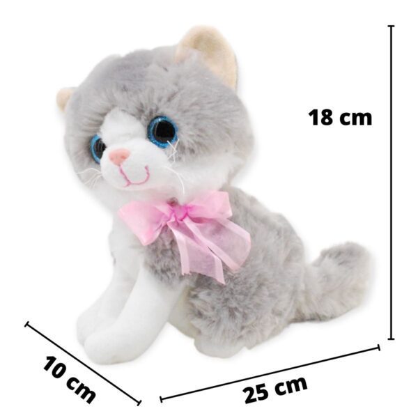 peluche de gato gris 25 cm 2