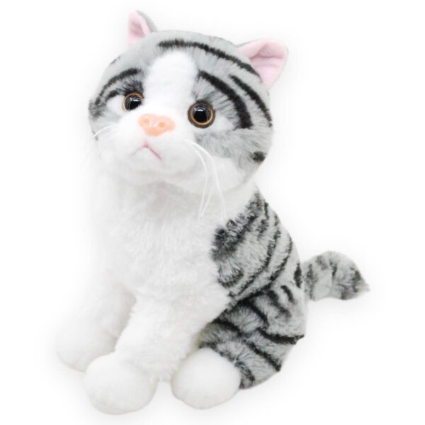 peluche de gato gris