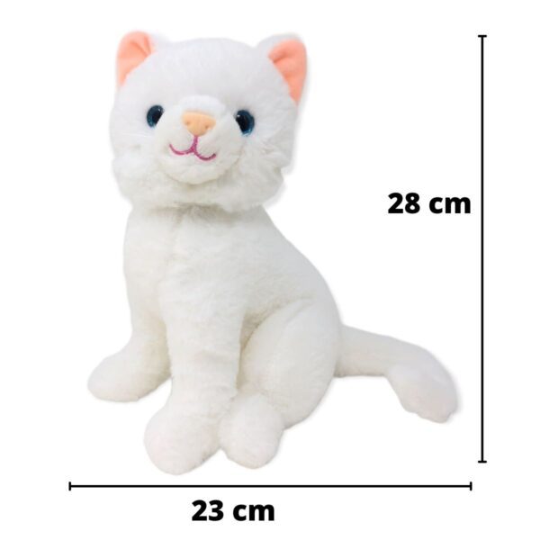 peluche de gato sentado blanco 2