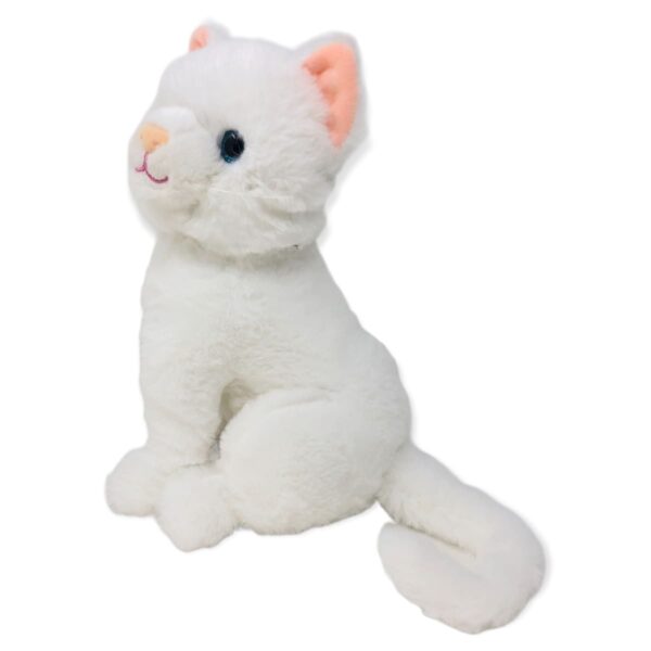 peluche de gato sentado blanco 3